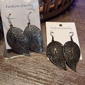 🛍️Silver or Bronze Leaf Earrings 🛍️3 for $13🛍️ SALE!!